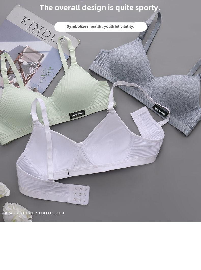 Product Introduction of BUY 1 TAKE 1 Korean-Style Cotton Wireless AB Cup Bra, Comfortable Cotton Bra, No Steel Ring, Comfortable Underwear Women Lady Bridal Print Womenswear 16