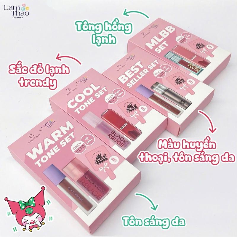 LAM THẢO X BLACK ROUGE Set 2 Son Black Rouge + Gương Giới Hạn