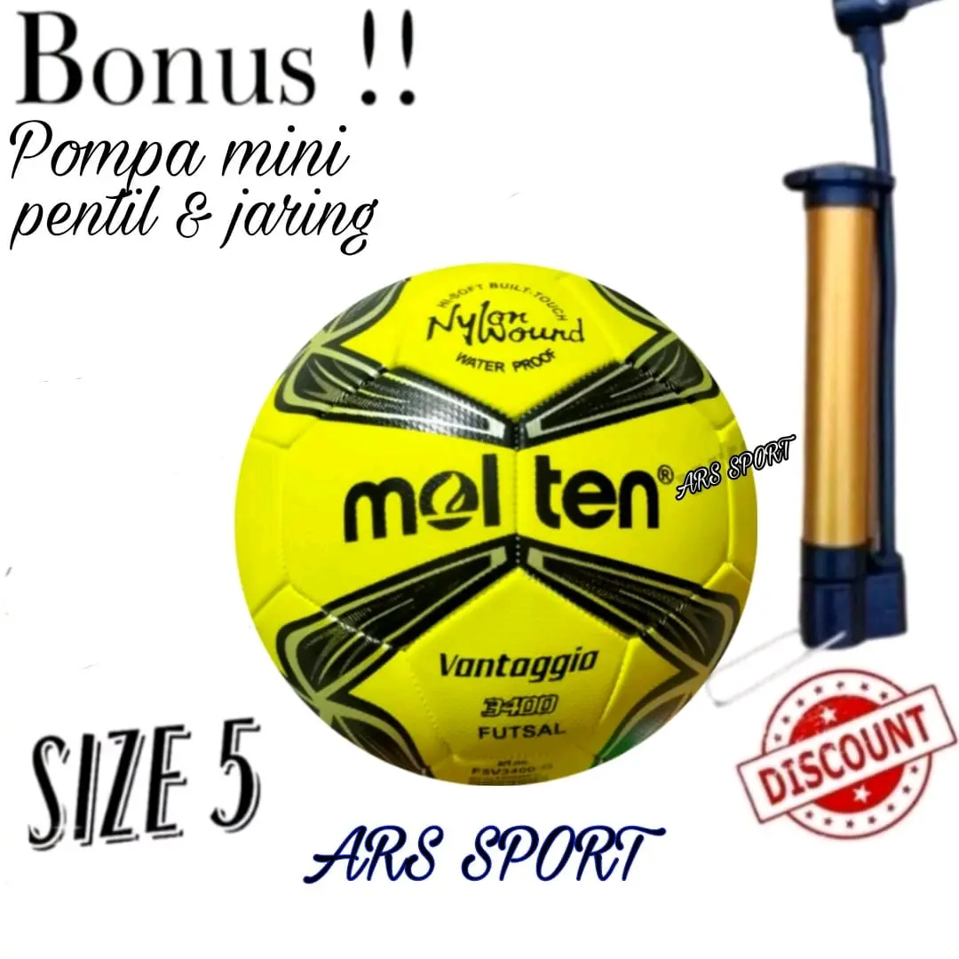BOLA FUTSAL MOLTEN VANTAGGIO SIZE 4 IMPORT KUALITAS ORIGINAL 100% REALPICT Kaki Ball