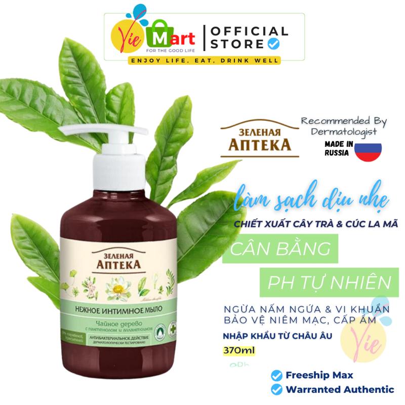 Dung dịch vệ sinh Zelenaya Anteka dạng gel Green Pharmacy lành tính dịu nhẹ 370ml