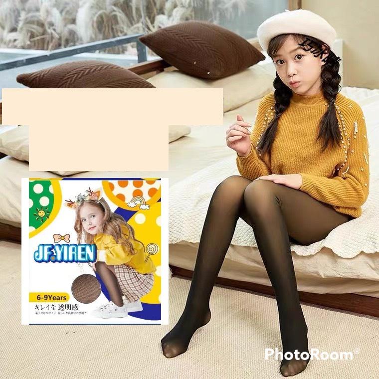 Quần tất 3D cho bé- Quần tất da chân mỏng cho bé lót nỉ giữ nhiệt siêu ấm