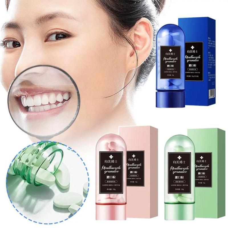 Product Introduction of New Portable Probiotic Solid Toothpaste Fresh Breath Clean Teeth Peach Gargle Granules Removes Odor Effectively Chewable Toothpaste 14