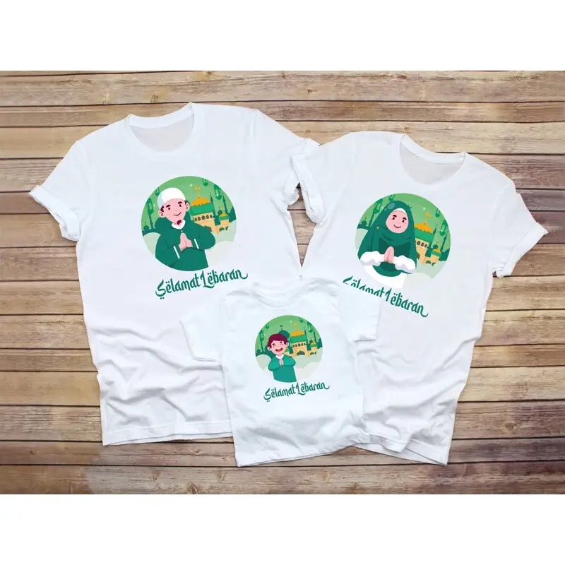 HERLIN.COLLECTION kaos couple keluarga MENYAMBUT IDUL FITRI
