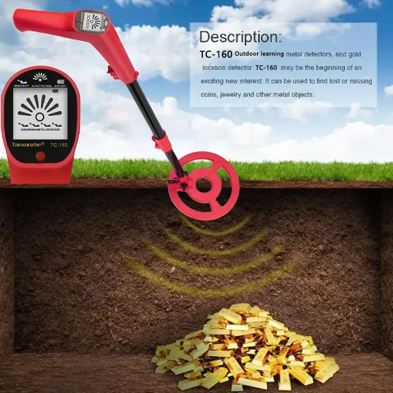Adjustable Length Metal-Detector, Lightweight Design Metal-Detector with Waterproof Coil, Suitable for Outdoor Adventure 4