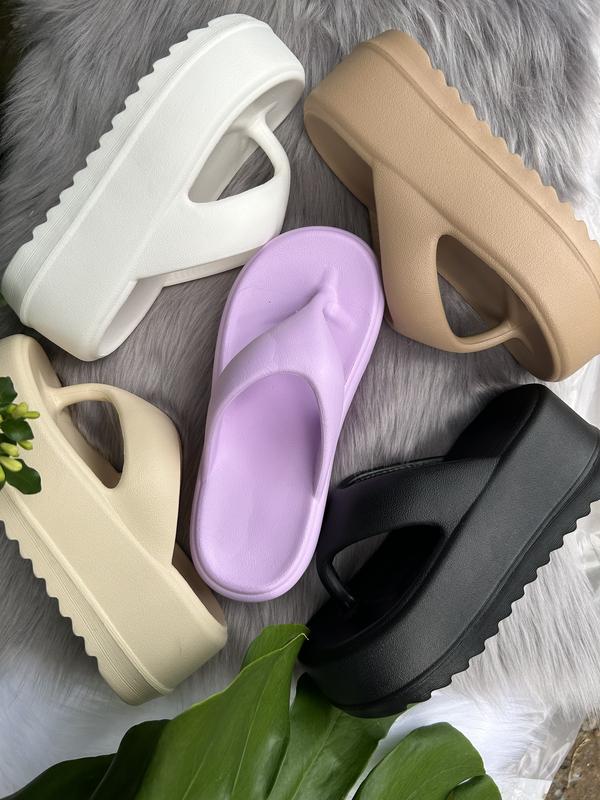 Dép nhựa Duwa kẹp xỏ ngón TRƠN CAO 7 PHÂN nhựa đúc không thấm nước DH 286-3 DéP GiàY