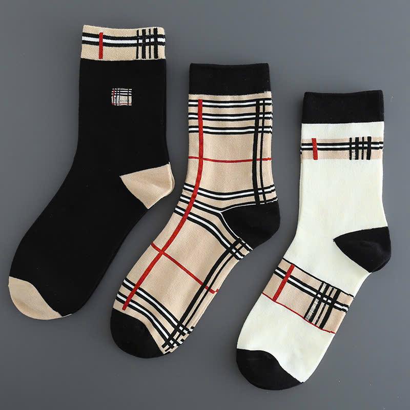 Combo Tất Vớ Mic Mầu Cao Cổ Cotton Co Dãn Thoáng Kháng Khuẩn Thịnh Hành Hottren Mẫu Mới Nam Sọc 5