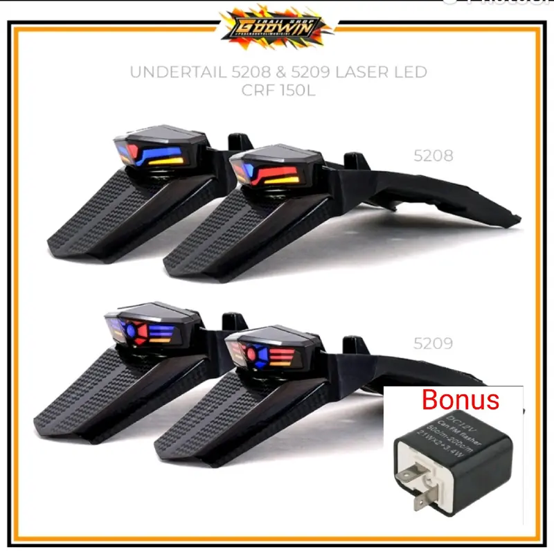 stoplamp honda crf 150L set spakbor led supermoto / slebor belakang crf 150 plus lampu led 0