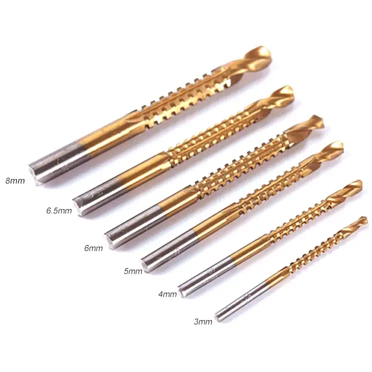 Mata Bor Power Drill Set 6 PCS HSS Steel Multifungsi Potong Gergaji Kayu Plastik Besi 6