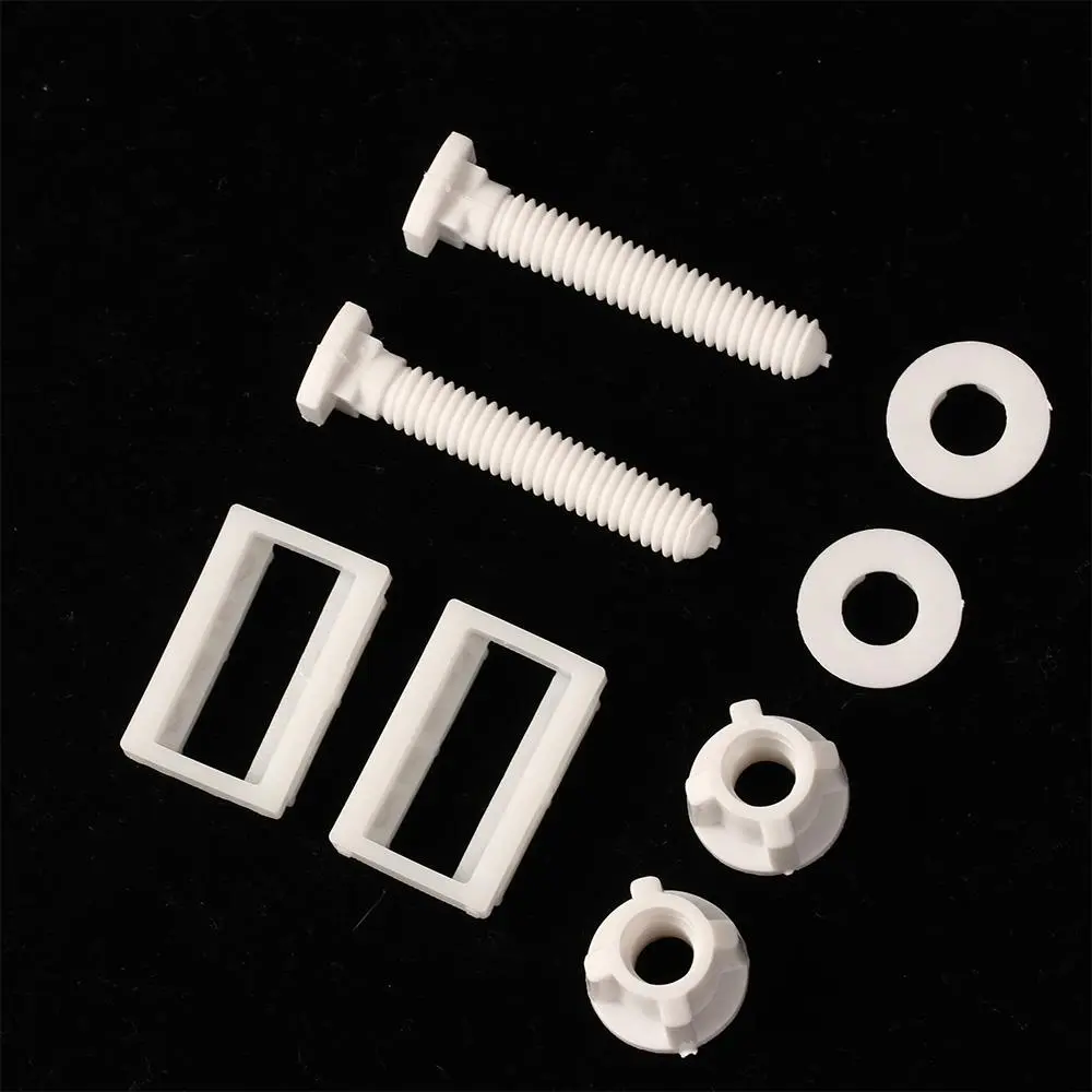 PP Hinges Rubber Washers with Mounting Screws Repair Tools Replacement Parts for Toilet Lid Fasteners Kits Toilet Seat Hinges Toilet Seats Fitting Screws and Nuts