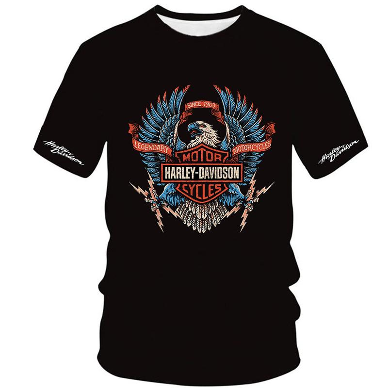 Áo Thun VT đại bàng Harley (new) 100/cotton 250GSM Nam Menswear Cổ Tròn