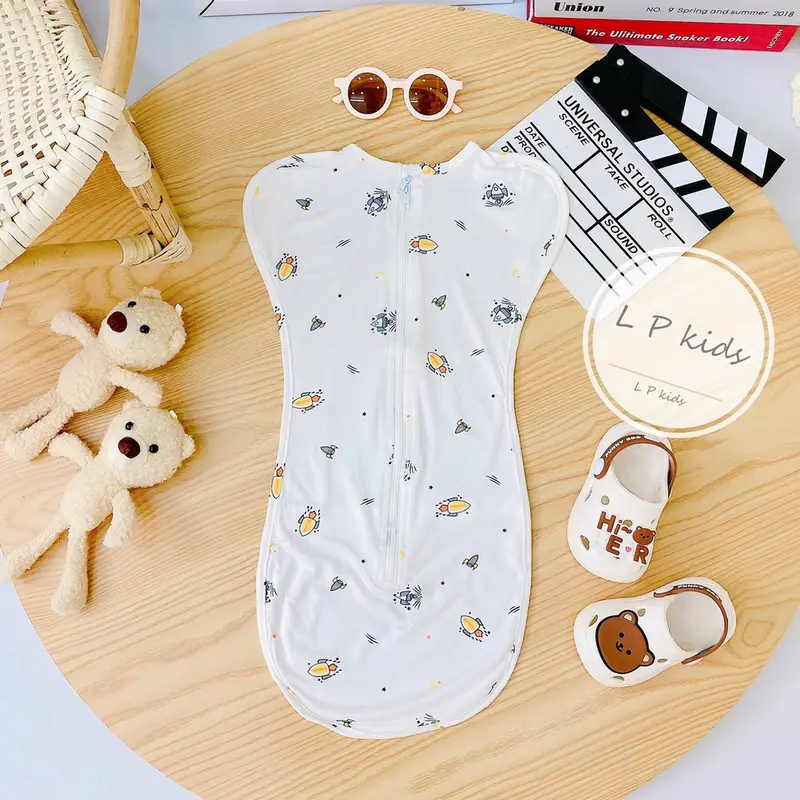 (MS71)Nhộng chũn thun lạnh siêu mềm mịn cho bé yêu màu trắng 1