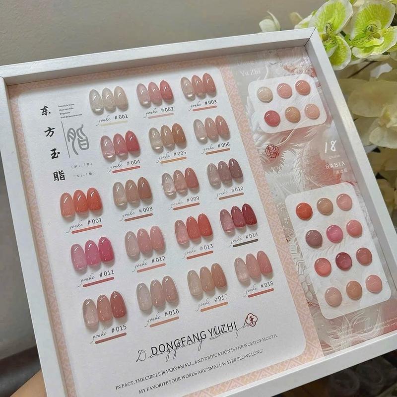 Set thạch đục nhẹ tone hồng 18 màu RABIA mới