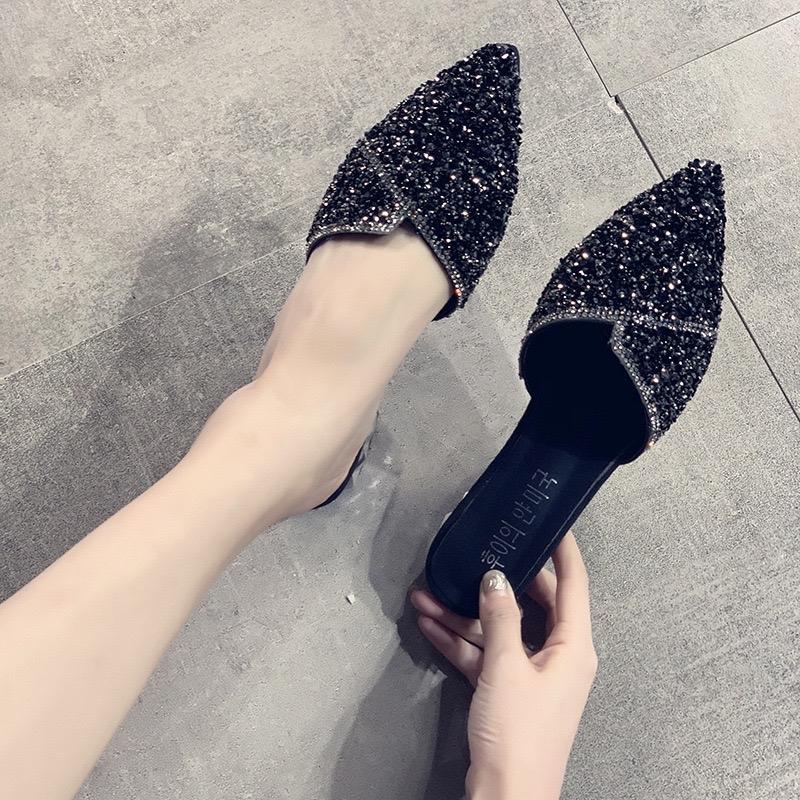 ( Lỗi nhỏ ) _ Sục nữ đính đá mũi nhọn đế 2,5cm siêu xinh 4
