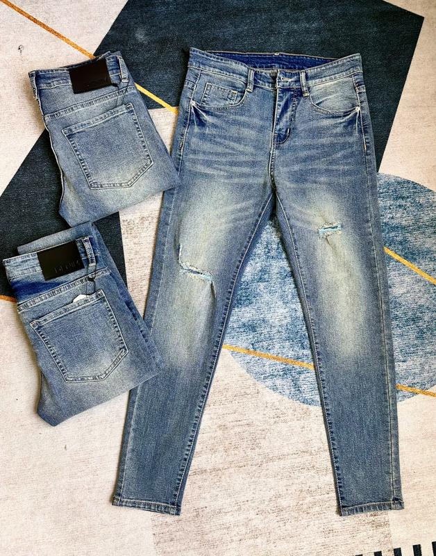 ( HÀNG XỊN) QUẦN JEANS NAM XANH NHẠT WASH LOANG , RÁCH KIỂU CÁ TÍNH , QUÂN BÒ NAM CO GIÃN , CHẤT JEANS BÒ XỊN , DÀY , MỊN ĐẸP CHUẨN SHOP