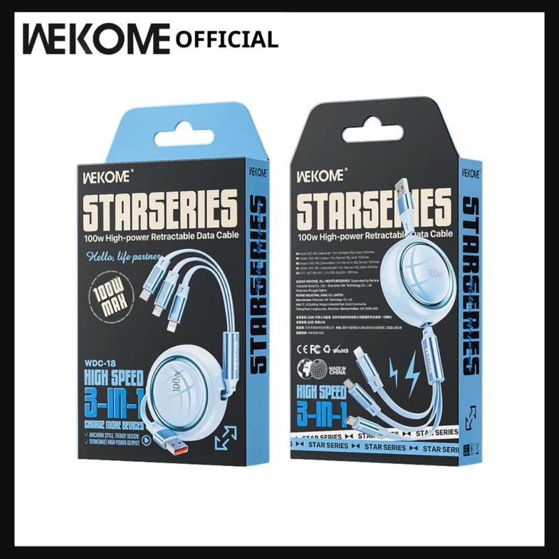Kho sỉ - Cáp Sạc Nhanh WK Design WDC-18 Tích Hợp 3 Đầu Sạc Cùng Lúc Nhiều Thiết Bị Điện Thoại TypeC/Micro/i-PH - BH 24T 7