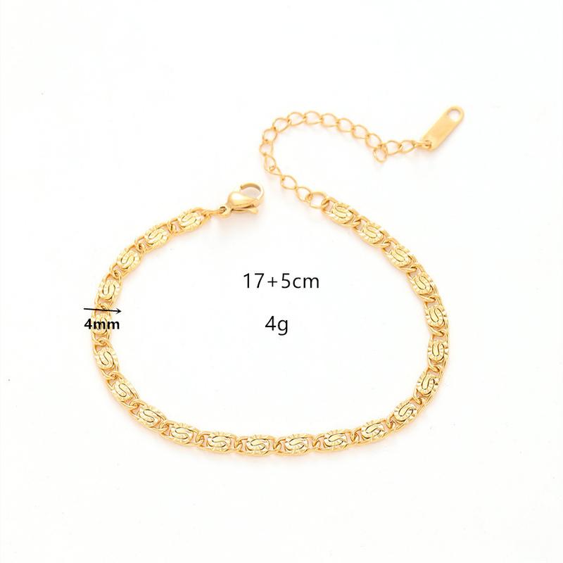 Product Introduction of Fashion new Europe and the United States cold wind titanium steel bracelet colorfast jewelry. 7