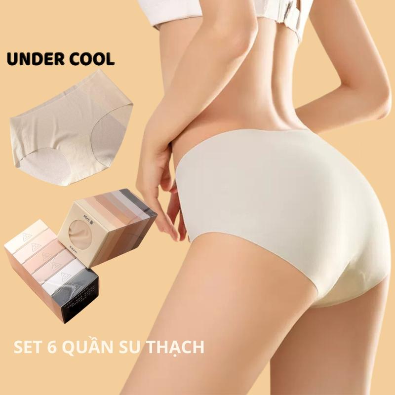 Combo 6 Quần Lót Nữ Su Thạch UNDERCOOL Thiết Kế Co Giãn Cao Cấp Tàng Hình - Phù Hợp Mọi Vóc Dáng - Siêu Mỏng Gân CBQL01