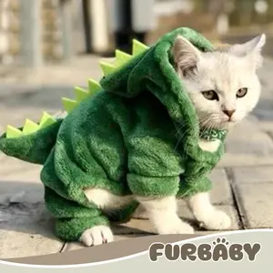 Kostum Kucing Anjing Model Dinosaurus Baju | Hoodie Cat Dog Hoodie Dino Pet Costume | Pakaian Hewan Peliharaan Bulu