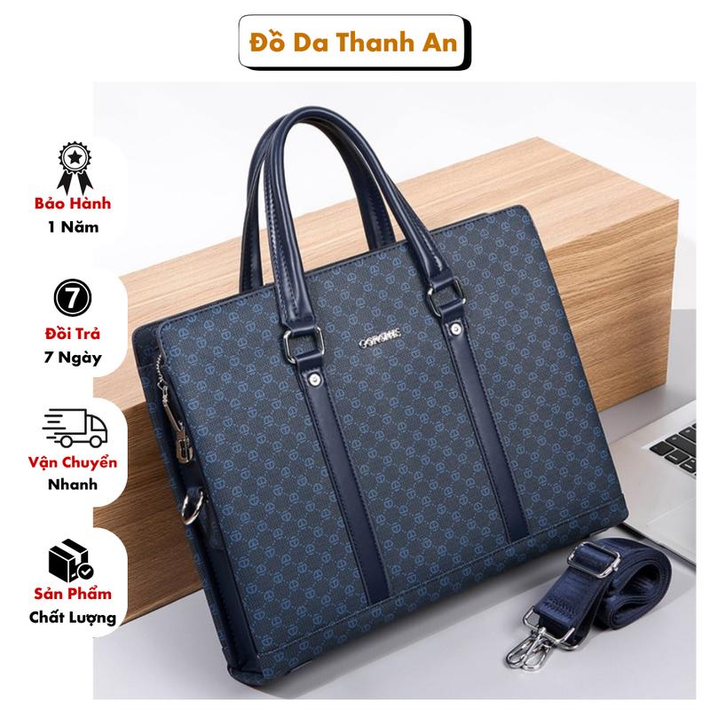Cặp Da GORCHIS CD085 Thiết Kế Khóa Số Hông Sang Trọng Bảo Mật Đựng Giấy Tờ Tài Liệu Laptop Nam - Bag