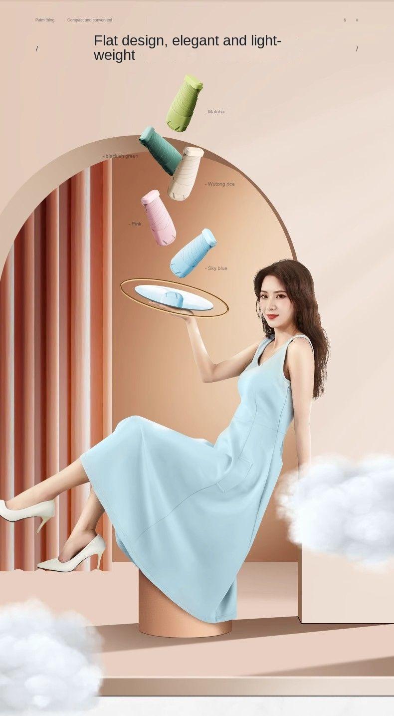 Product Introduction of Ô Dù Thẻ, Cầm Tay Và Nhỏ Gọn, Chống Tia UV, Đa Năng, Che Nắng Và Chống Nắng, Ô Gấp, Kích Thước Nhỏ, Giảm Giá 50%, Thích Hợp Để Chống Nắng 2