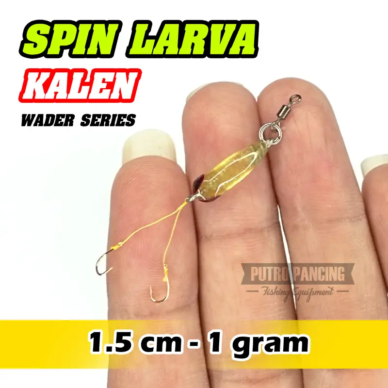 Spin Larva Kalen (Uler Keket) Panjang 1,5cm Berat 1gram Umpan Casting Wader 3