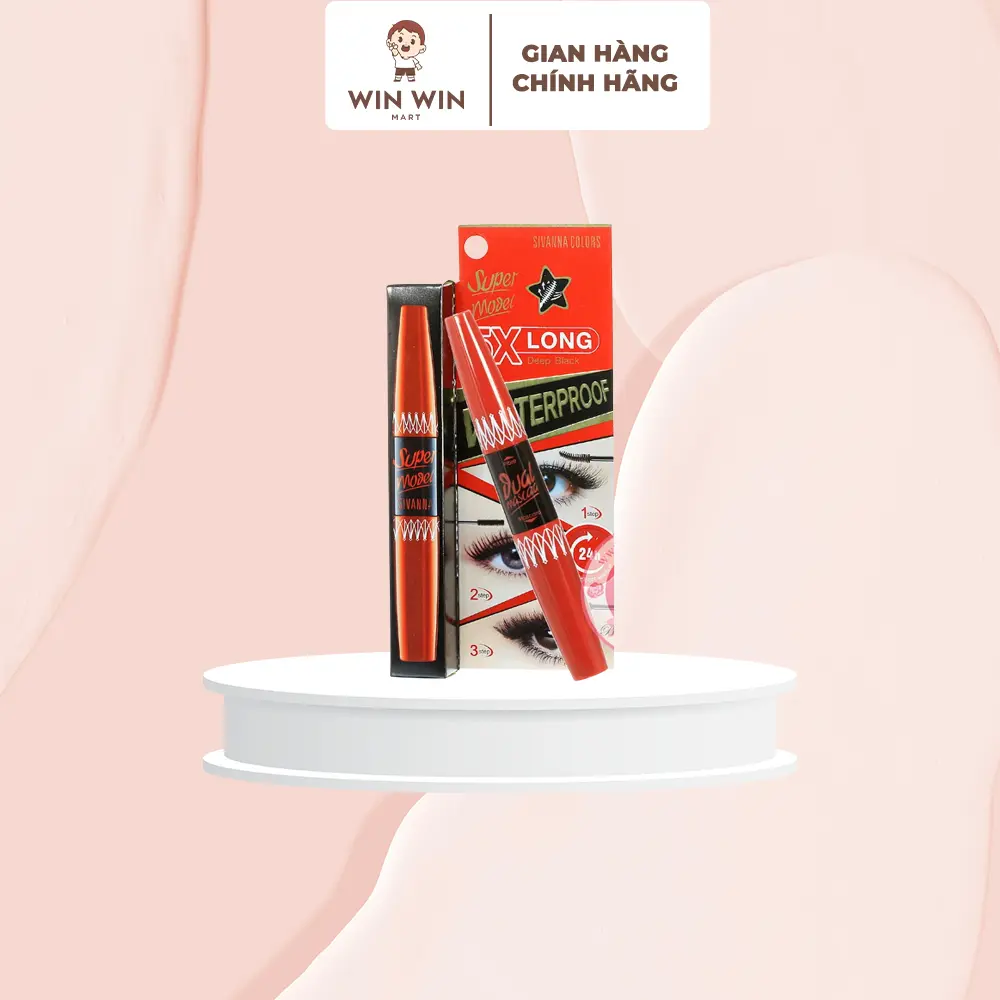 Mascara Hai Đầu Sivanna Super Model 5x Long Hf893 - Giúp Làm Dày, Dài Tự Nhiên
