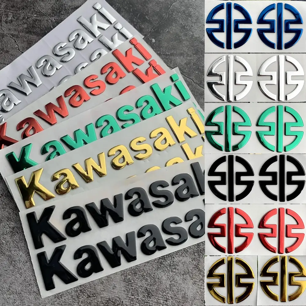 3D Motorcycle Kawasaki Logo Decal Sticker for Kawasaki NINJA 250R 300R ZX6R ZX R6 636 ZX10R Z1000XS Z1000 Z800 ZX7R ZX9R ER6N ER6F