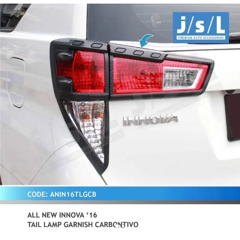 CARBON ALL NEW INNOVA REBORN 2016 2018 2021 2022 PAKET GARNISH DEPAN BELAKANG HEAD TAIL LAMP LIST LIS LAMPU COVER KARBON CARBON 3