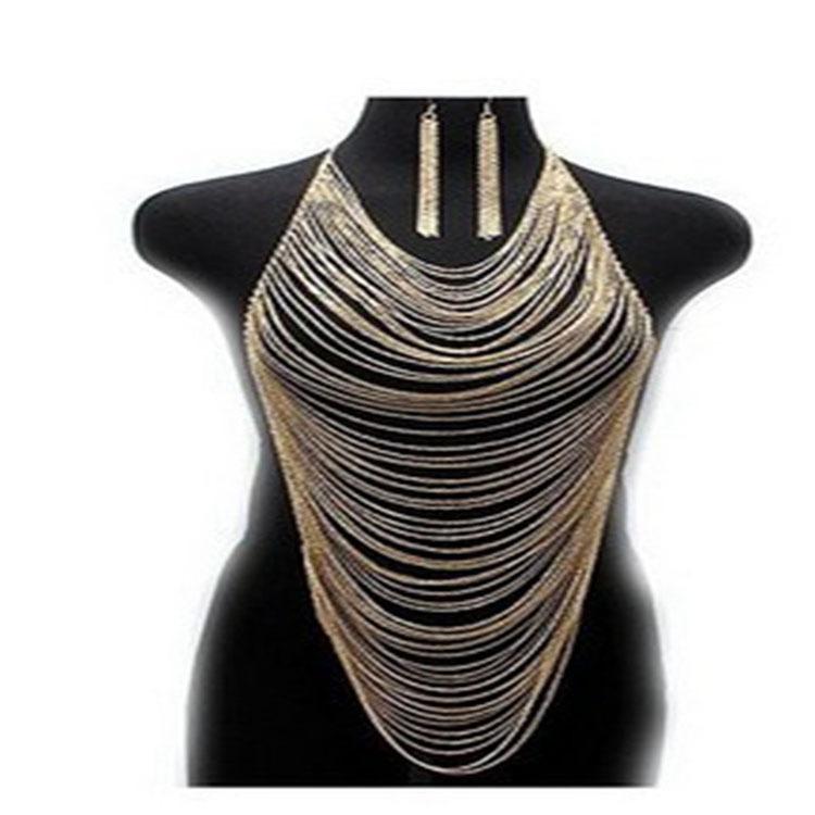 Product Introduction of Dây Chuyền Cơ Thể, Phong Cách Âu Mỹ Bãi Đền Đường Phố Thương Hiệu Lớn, Tua Rua Nhiều Lớp, Dây Chuyền Tích Hợp Đơn Giản, Dành Cho Phụ Nữ, Vòng Cổ 0