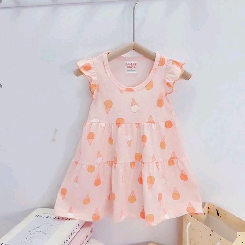 Váy cánh tiên chất cotton xuất dư Sài Gòn dáng xoè 3 tầng với nhiều hoạ tiết xinh yêu dành cho bé gái 1