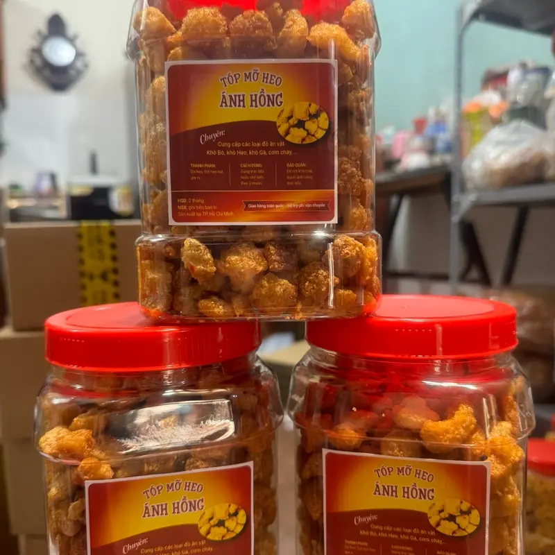 500g Top mỡ chiên giòn cháy mắm tỏi ớt thơm ngon Snack Cay 7