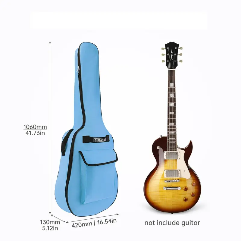 40/41 Inch Oxford Fabric Double Straps Padded Acoustic Guitar Gig Bag, 1 Piece Waterproof Soft Case, Instrument Bag & Case for Professional Performance 1