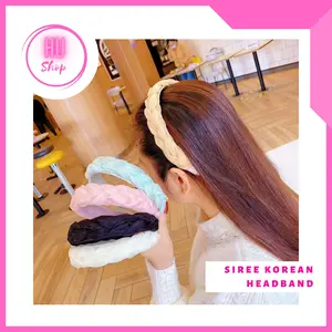 SIREE KOREAN BRAIDED HEADBAND / BANDO KOREA KEPANG / BANDO TEBAL LEBAR BESAR / HEAD BAND / BANDO MUTIARA