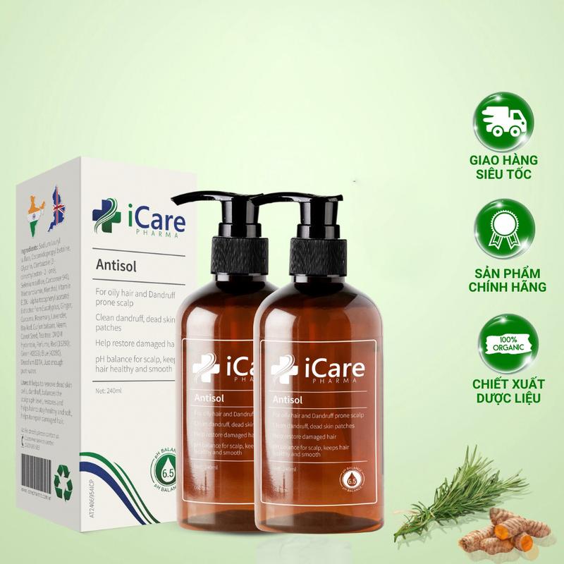 Dầu Gội Antisol Icare Pharma Dược Liệu Ph6.5 2