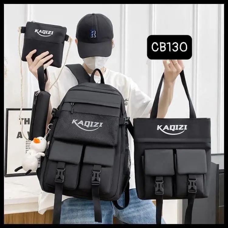 Combo Balo 4 món phong cách Hàn Quốc - Mang Đi Học Đi Chơi - Chất Vải PVC - Nhiều Mẫu Đa Dạng - Top Balo Nam Nữ 5