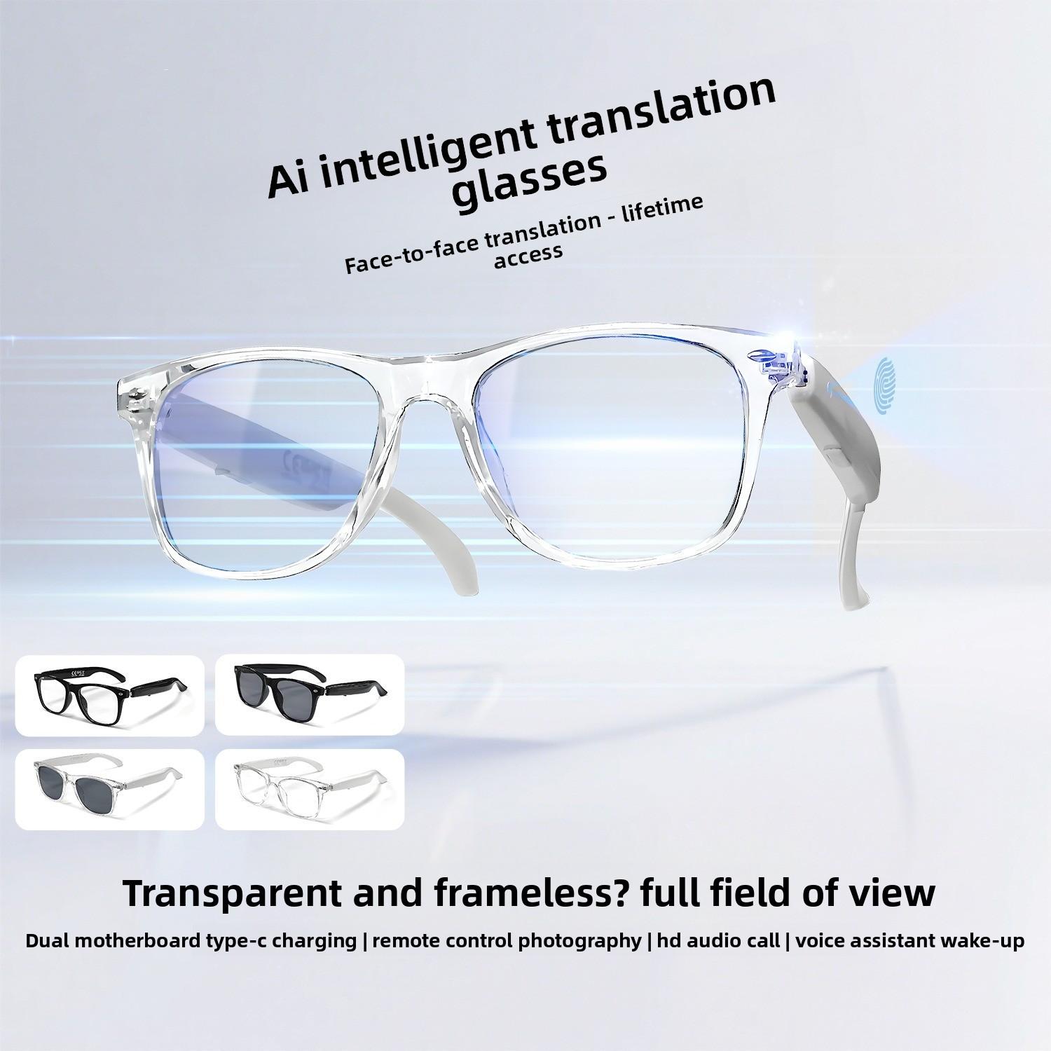 New AI Smart glasses glasses, translation in over 100 languages, for listening to music, making calls and viewing videos - Image 3