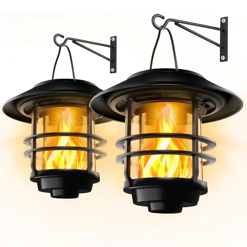 Outdoor Solar Light, Waterproof Hanging Lantern Light, Wall Mounted Light, Wall Fence Patio Porch Yard Home Decorative Light 0