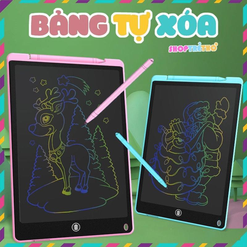 Đồ chơi bảng tự xóa LCD thông minh ĐA SẮC cho bé tập viết, tập vẽ phát triển tư duy sáng tạo