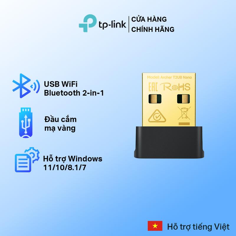 Bộ Chuyển Đổi USB Wifi TP-Link Archer T2UB Nano Bluetooth 4.2 Chuẩn AC 600Mbps