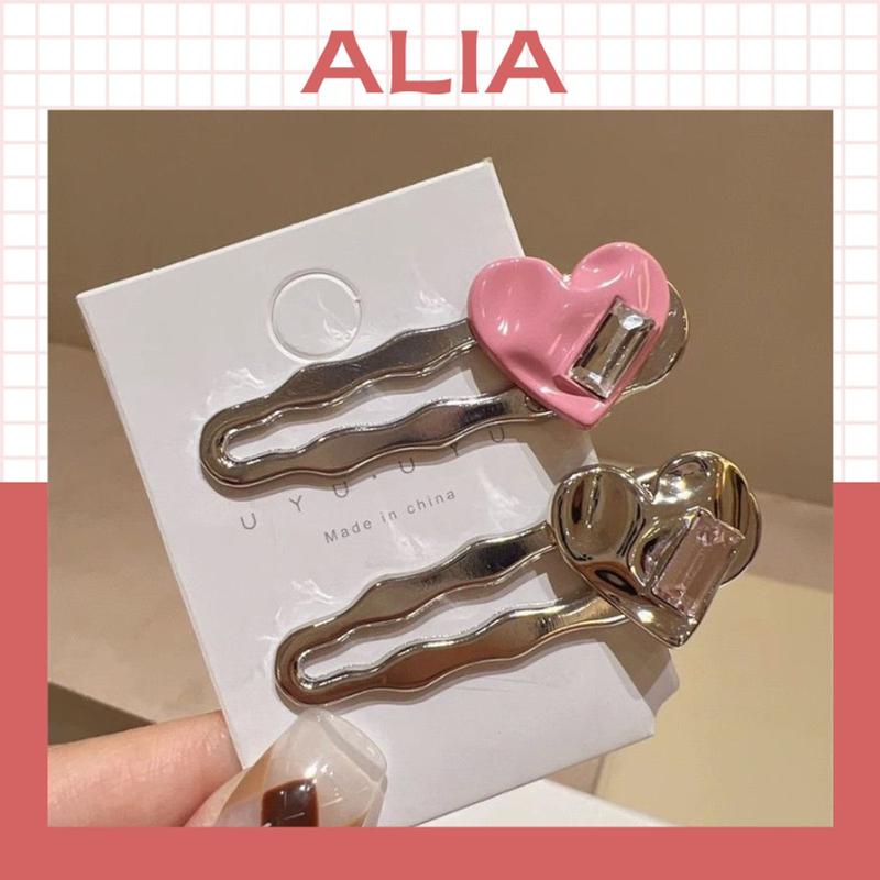 Kẹp Tóc Hình TráI Tim Đính K i m C ư ơ n g Giả ThờI Trang Cho Nữ