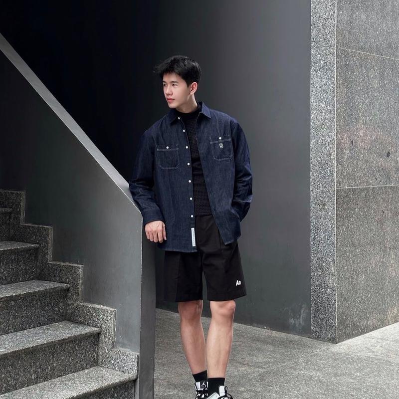 Áo sơ mi SilenceStandard Premium Denim Logo S Menswear Nam 3