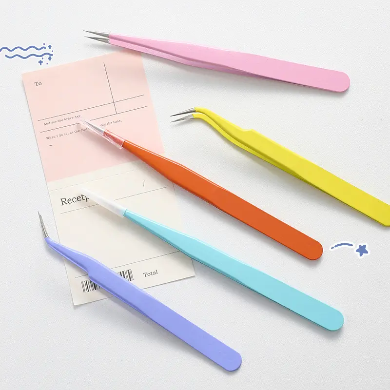 Nhíp Thép Không Gỉ, idako, Dòng Màu Pastel, Màu Macaroon, Dụng Cụ Nhãn Dán ST002, Thích Hợp Để Tự Làm
