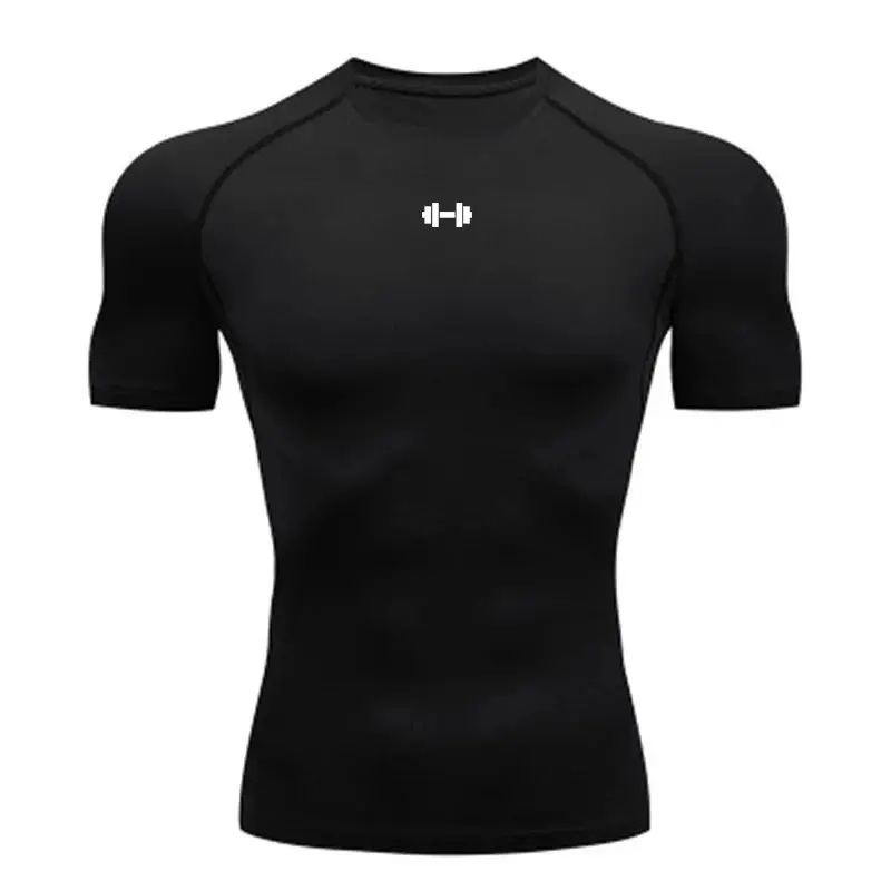 Compression T Shirt Men Summer Sportswear Running T-shirt Elastic Quick Dry Sport Tops Tee Athletic Gym Workout Shirts Men 6