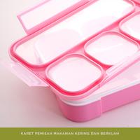 Gambar Yooyee 578 Kotak Makan Anti Nyampur 4sekat bento plastik Sendok Kitchenware - Biru dari Yooyee Indonesia_NEW Kota Administrasi Jakarta Barat 4 Tokopedia