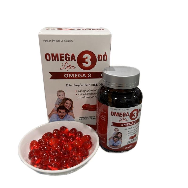 Omega 3 Nhuyễn thể krill oil (60 viên) + tặng 10chiếc kt 5d - Giảm nguy cơ xơ vữa động mạch & bổ mắt