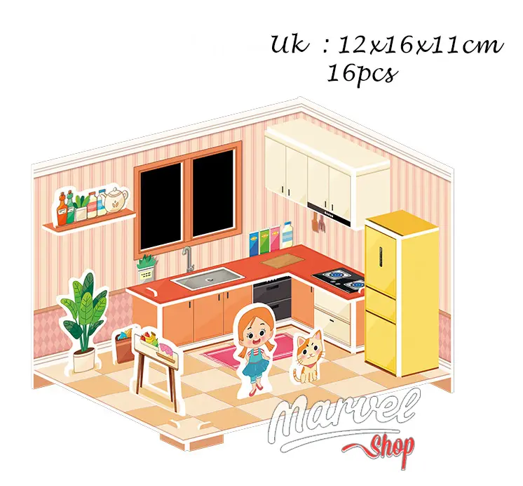 Puzzle 3D DIY bahan foam & paper little baby mainan puzzle edukasi anak 3