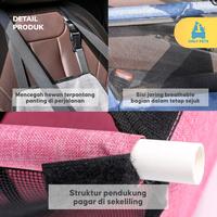 Gambar Tempat Duduk Mobil Anjing Kucing Travel Pet Car Seat Waterproof - Merah Muda dari Only Pets Kota Administrasi Jakarta Pusat 2 Tokopedia