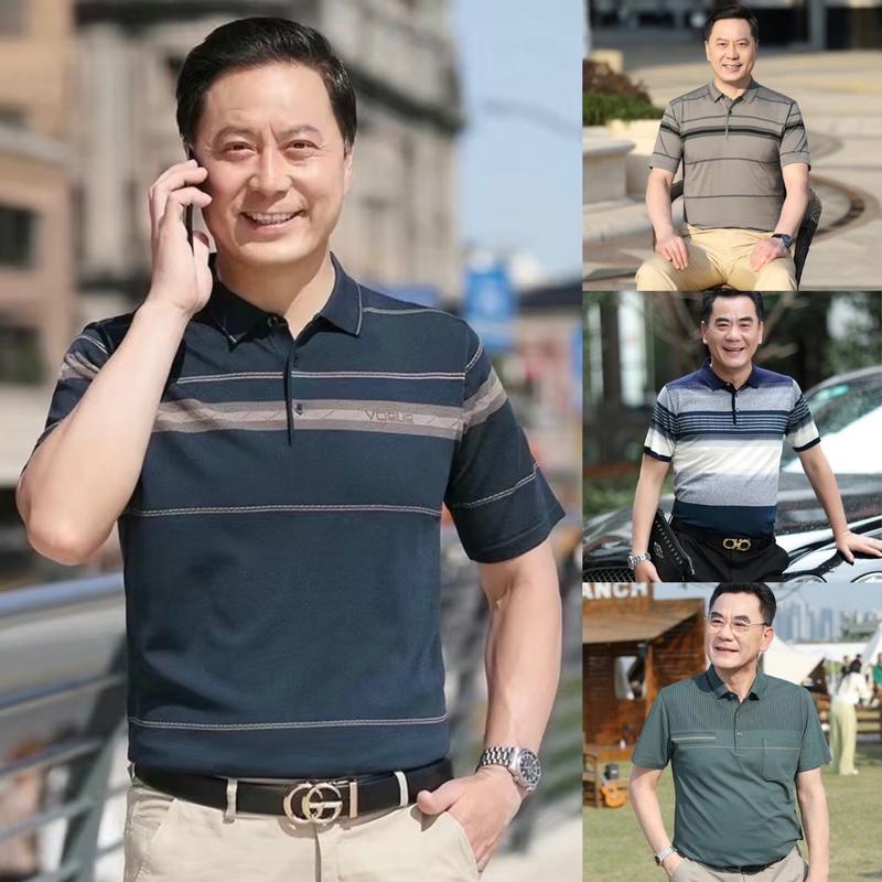 Áo Phông Polo Cộc Tay Nam Trung Niên Trung Tuổi Cao Cấp Tặng Bố