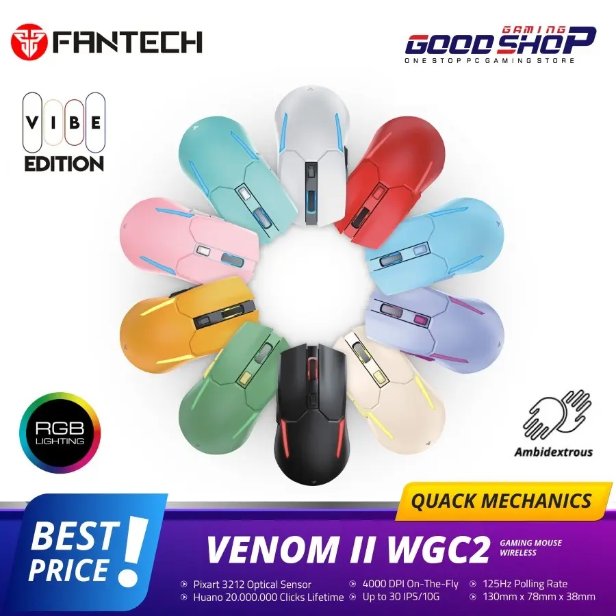 Fantech VENOM II WGC2 Wireless Mouse Gaming Rechargeable