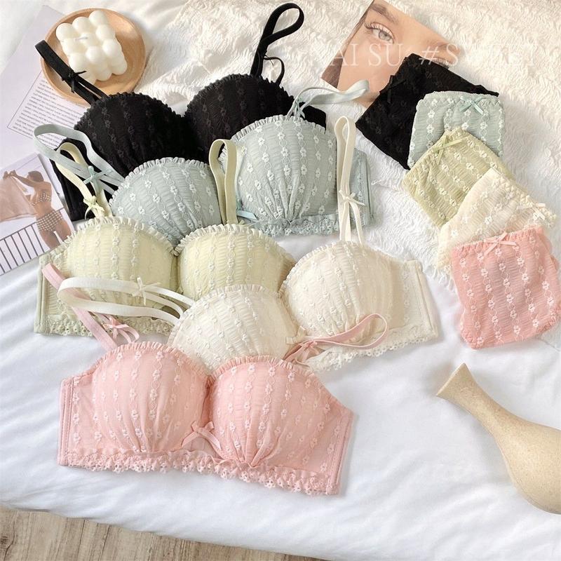 Đồ Lót Đẩy Lên Ngực Nhỏ Dành Cho Phụ Nữ Không Có Vòng Không Dây Chống Chảy Xệ Kiểu Quây Ren Nửa Cúp Áo Ngực